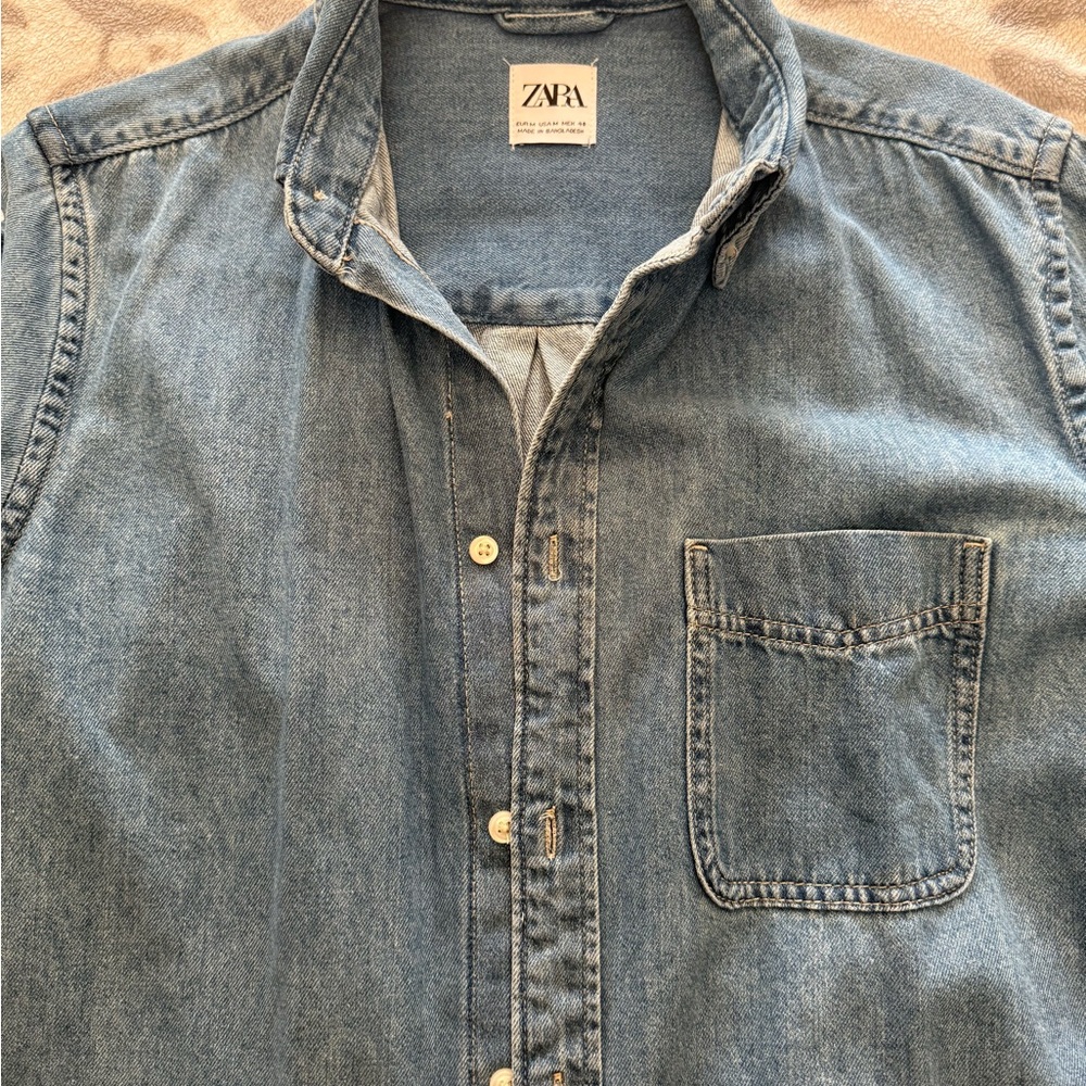 Zara Light Blue Casual Shirt
